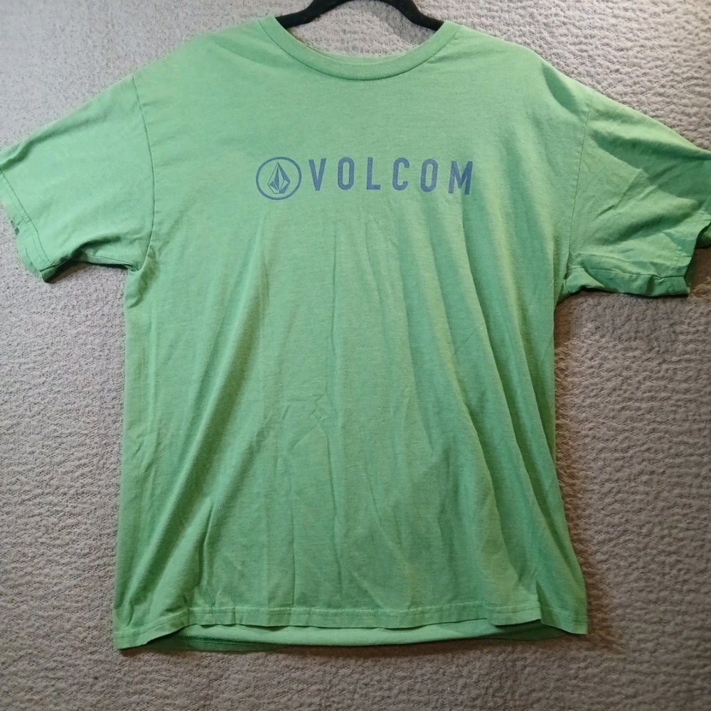 Volcom Men's Modern Fit T-Shirt Large, Short Sleeve, Green, Crew Neck